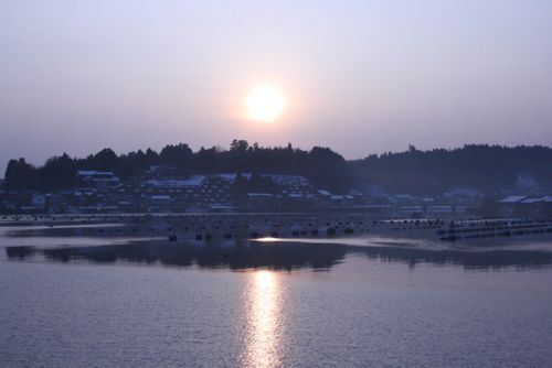 能登　穴水　まいもんグルメブロガーツアー-夕陽